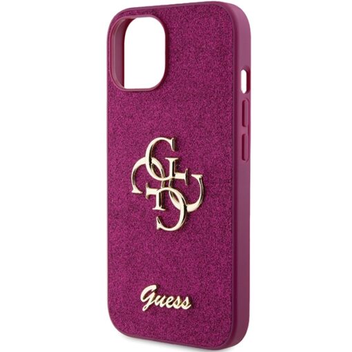 Guess case for iPhone 15 6,1" GUHCP15SHG4SGU purple HC Fixed Glitter Big 4G - Image 6