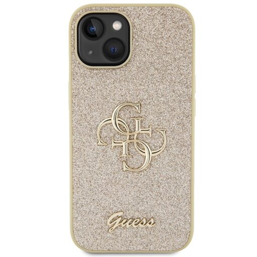 Guess case for iPhone 15 Plus 6,7" GUHCP15MHG4SGD gold HC Fixed Glitter Big 4G - Image 3