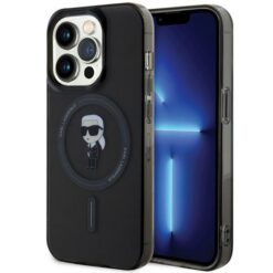 Karl Lagerfeld case for iPhone 15 Pro 6,1" KLHMP15LHFCKNOK black HC Magsafe IML Ikonik