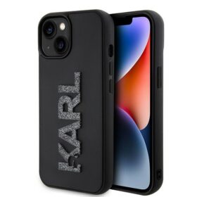 Karl Lagerfeld case for iPhone 15 Plus 6,7" KLHCP15M3DMBKCK black HC 3D Logo Glitter