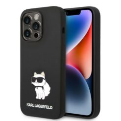 Karl Lagerfeld case for iPhone 14 Pro Max 6,7" KLHCP14XSNCHBCK black hardcase Silicone Choupette