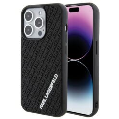 Karl Lagerfeld case for iPhone 15 Pro 6,1" KLHCP15L3DMKRLK black HC 3D Multi Logo
