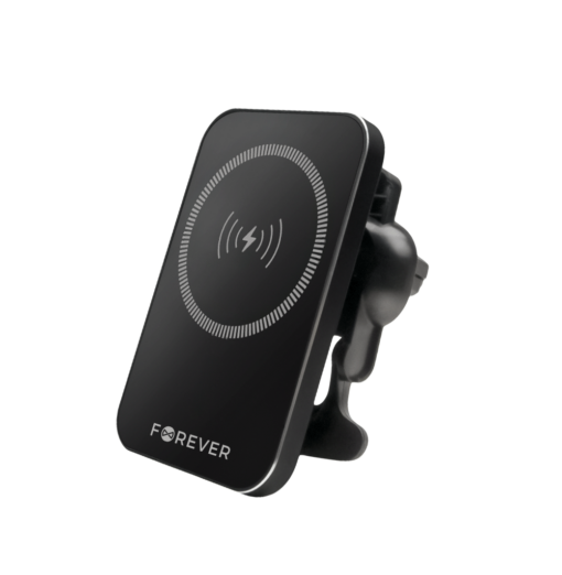 Forever car holder for air vent MACH-100 magnetic with wireless charging black 15W