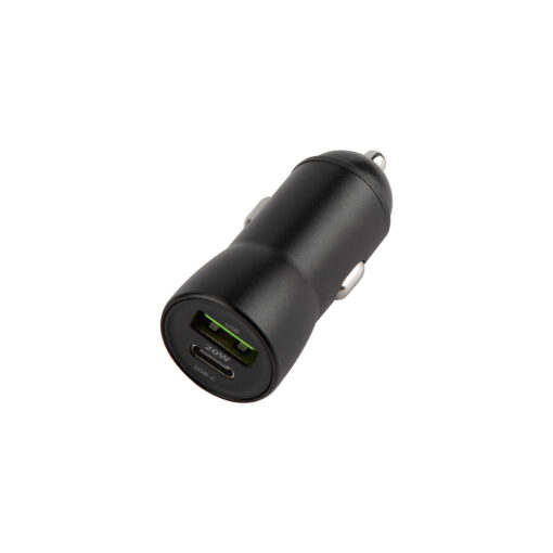 Maxlife MXCC-04 PD QC car charger 1x USB-C 1x USB 20W black + USB-C - USB-C cable 60W - Image 4