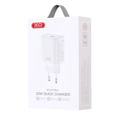 XO wall charger CE15 PD 20W 1x USB-C white - Image 2