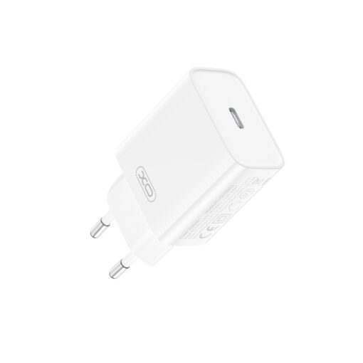 XO wall charger CE15 PD 20W 1x USB-C white + USB-C - USB-C cable - Image 2