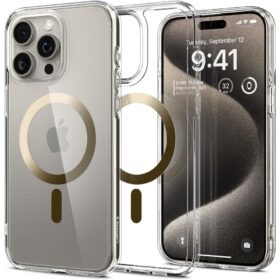 Spigen Ultra Hybrid Magsafe case for iPhone 15 Pro Max 6,7" gold