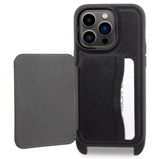 Karl Lagerfeld case for iPhone 14 Pro 6,1" KLHCP14LCSAKCPMK black hardcase Crossbody Saffiano Karl & Choupette - Image 4