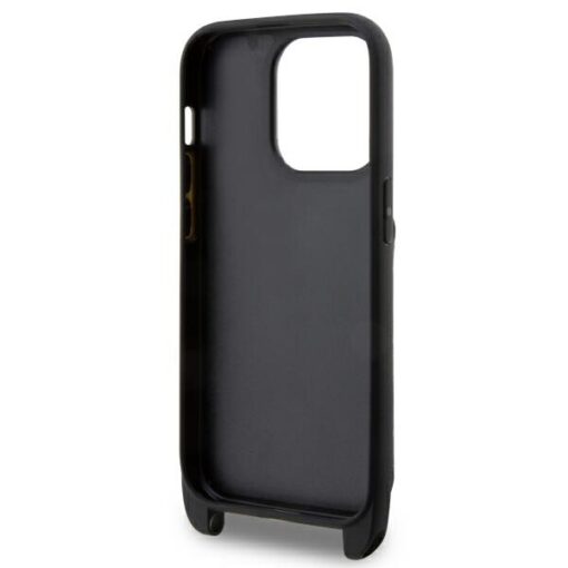Karl Lagerfeld case for iPhone 14 Pro 6,1" KLHCP14LCSAKCPMK black hardcase Crossbody Saffiano Karl & Choupette - Image 6