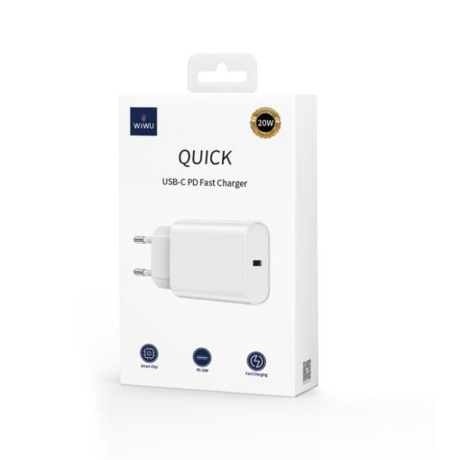 WIWU wall charger Wi-U001 PD 20W 1x USB-C white - Image 5