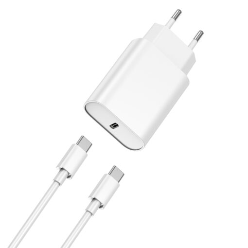 WIWU wall charger Wi-U001 PD 20W 1x USB-C white + cable USB-C - USB-C - Image 2