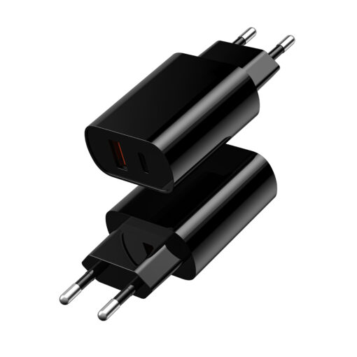 WIWU wall charger Wi-U002 PD + QC 20W 1x USB 1x USB-C black - Image 2