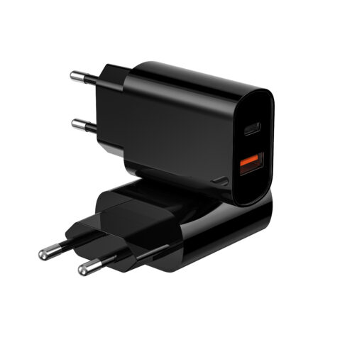 WIWU wall charger Wi-U002 PD + QC 20W 1x USB 1x USB-C black - Image 3