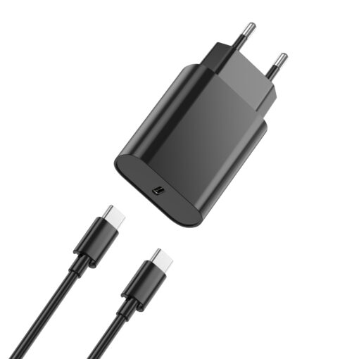 WIWU wall charger Wi-U001 PD 20W 1x USB-C black + cable USB-C - USB-C - Image 2