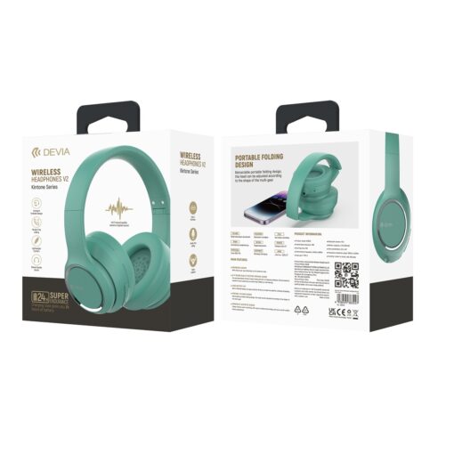 Devia Bluetooth headphones Kintone light green - Image 3