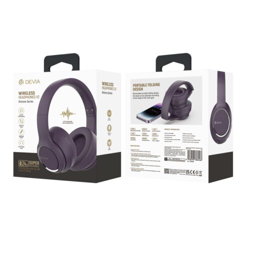 Devia Bluetooth headphones Kintone purple - Image 2