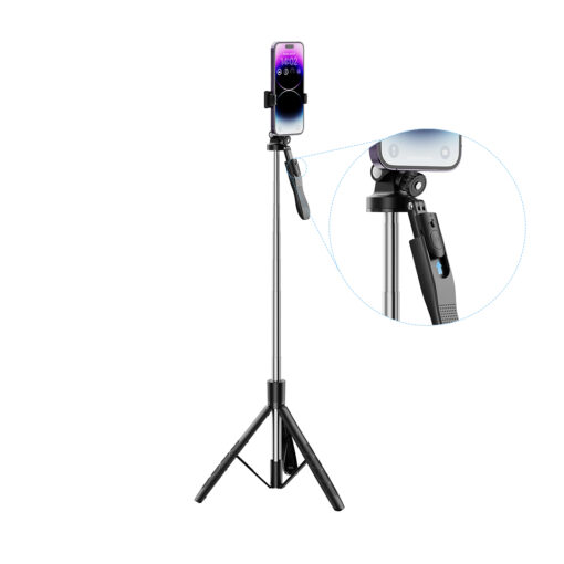 XO selfie stick Bluetooth tripod SS15 black 180cm - Image 2