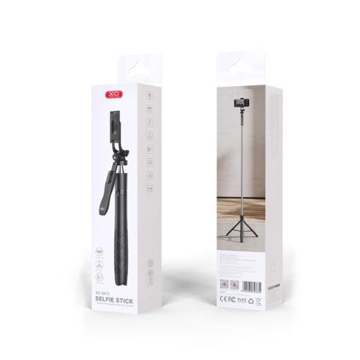 XO selfie stick Bluetooth tripod SS15 black 180cm - Image 3