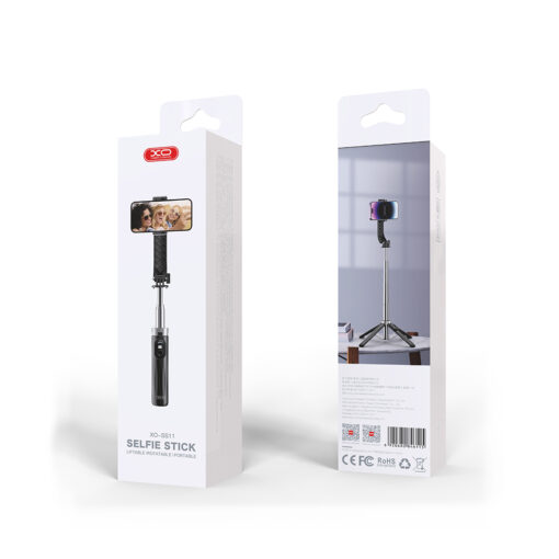 XO selfie stick Bluetooth tripod SS11 black 100cm - Image 3