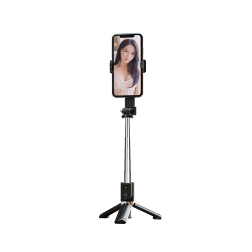 XO selfie stick Bluetooth tripod SS10 black 80cm - Image 2