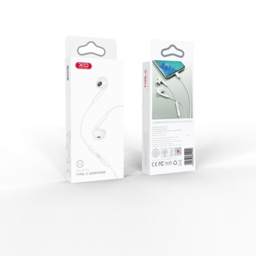 XO wired earphones EP74 USB-C white - Image 4