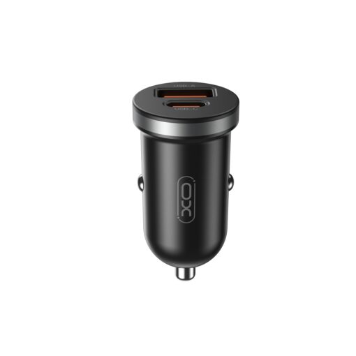 XO car charger CC56 PD 30W QC 1x USB 1x USB-C black