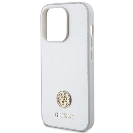 Guess case for iPhone 15 Pro Max 6,7" GUHCP15XPS4DGPS silver HC PU 4G Metal Logo Strass - Image 6