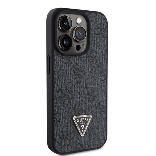 Guess case for iPhone 15 Pro Max 6,7" UHCP15XP4TDSCPK black hardcase Crossbody 4G Metal Logo - Image 4