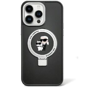Karl Lagerfeld case for iPhone 13 Pro 6,1" KKLHMP13LHMRSKCK black HC Magsafe Ringstand KC