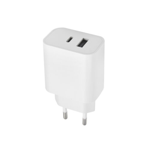 Maxlife MXTC-06 PD QC charger 1x USB-C 1x USB 30W white - Image 2