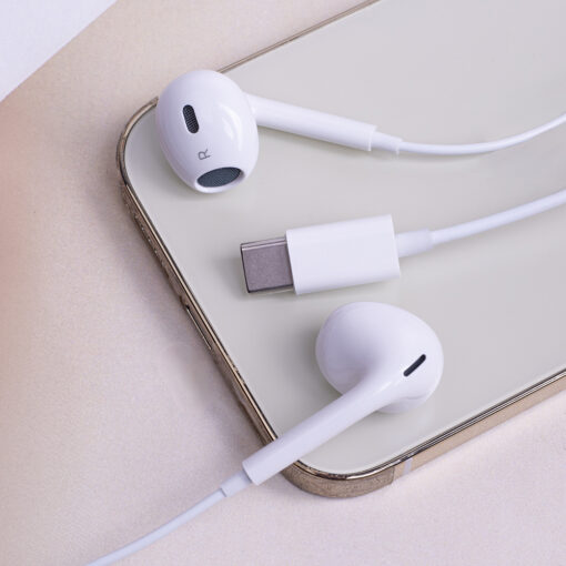 Maxlife wired earphones MXEP-04 USB-C white - Image 4