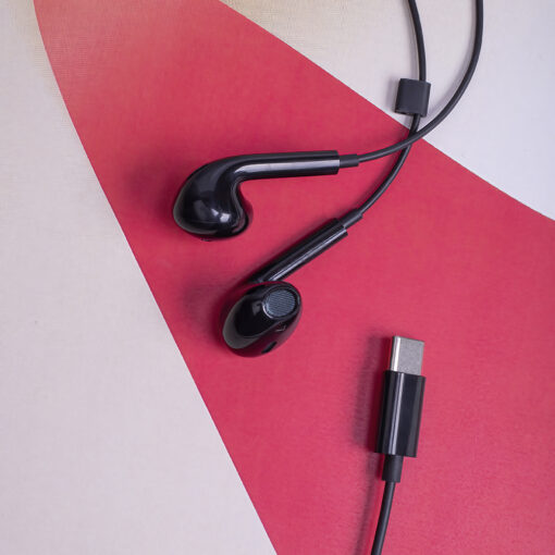 Maxlife wired earphones MXEP-04 USB-C black - Image 5