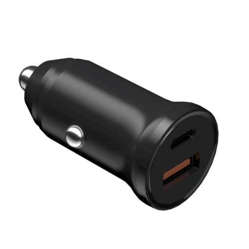 Devia car charger Smart Mini PD QC 3.0 30W 1x USB-C 1x USB black - Image 3