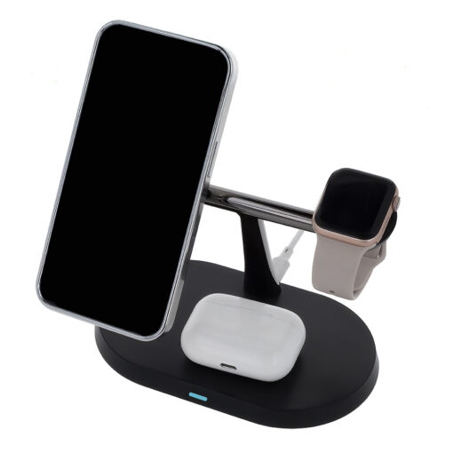 Maxlife MXWC-03 magnetic wireless charger 15W black 3in1 - Image 10