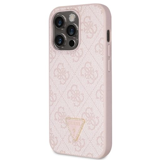 Guess case for iPhone 15 Pro 6,1" GUHCP15LP4TDSCPP pink hardcase Crossbody 4G Metal Logo - Image 2