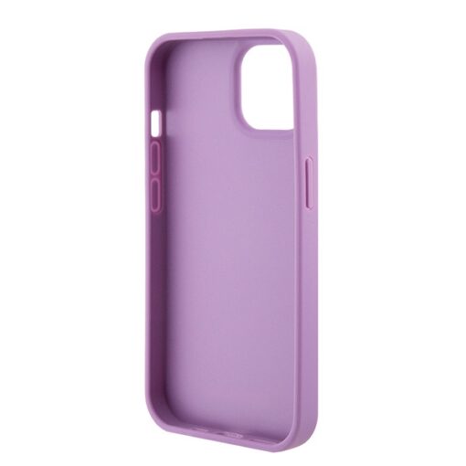 Guess case for iPhone 15 6,1" GUHCP15SP4EPMU purple hardcase Leather 4G Stamped - Image 6