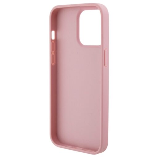 Guess case for iPhone 15 Pro Max 6,7" GUHCP15XP4EPMP pink hardcase Leather 4G Stamped - Image 6