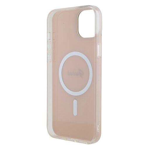 Guess case for iPhone 15 6,1" GUHMP15SHITSP pink hardcase IML Iridescent MagSafe - Image 7