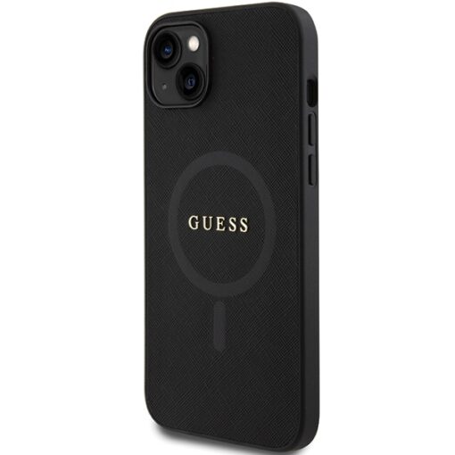 Guess case for iPhone 15 6,1" GUHMP15SPSAHMCK black hardcase Saffiano MagSafe - Image 2