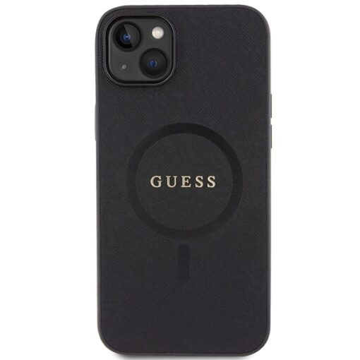 Guess case for iPhone 15 6,1" GUHMP15SPSAHMCK black hardcase Saffiano MagSafe - Image 3