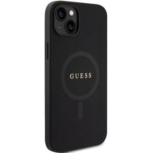 Guess case for iPhone 15 6,1" GUHMP15SPSAHMCK black hardcase Saffiano MagSafe - Image 4