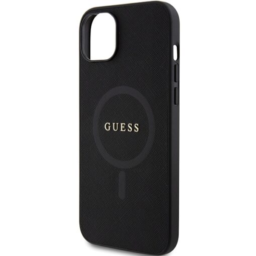 Guess case for iPhone 15 6,1" GUHMP15SPSAHMCK black hardcase Saffiano MagSafe - Image 6