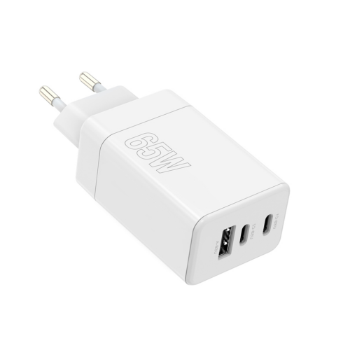 Maxlife MXTC-08-65ACC PD QC charger 2x USB-C 1x USB 65W white - Image 3