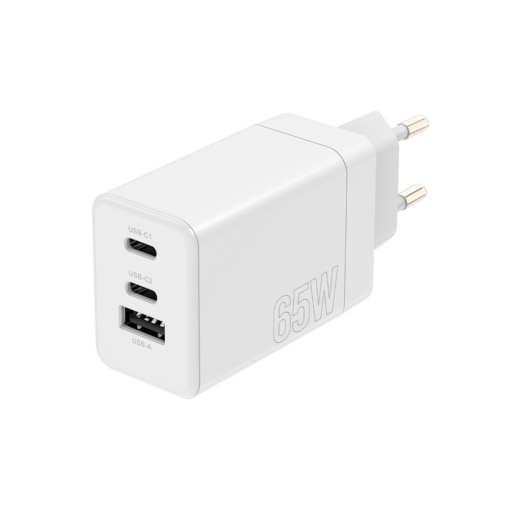 Maxlife MXTC-08-65ACC PD QC charger 2x USB-C 1x USB 65W white - Image 4