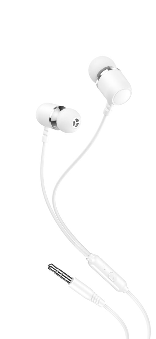 XO wired earphones EP64 jack 3,5 mm white