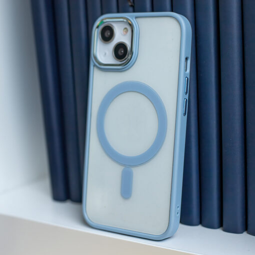 Satin Clear Mag case for iPhone 11 blue - Image 6