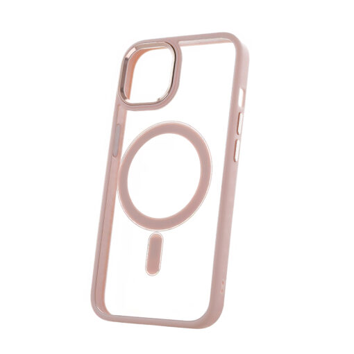 Satin Clear Mag case for iPhone 15 Pro Max 6,7" pink