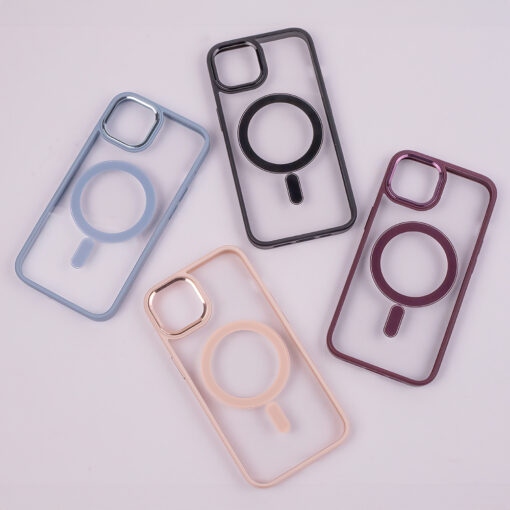 Satin Clear Mag case for iPhone 15 Pro Max 6,7" pink - Image 7