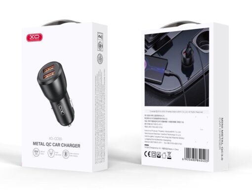 XO car charger CC55 30W 2x USB black - Image 2