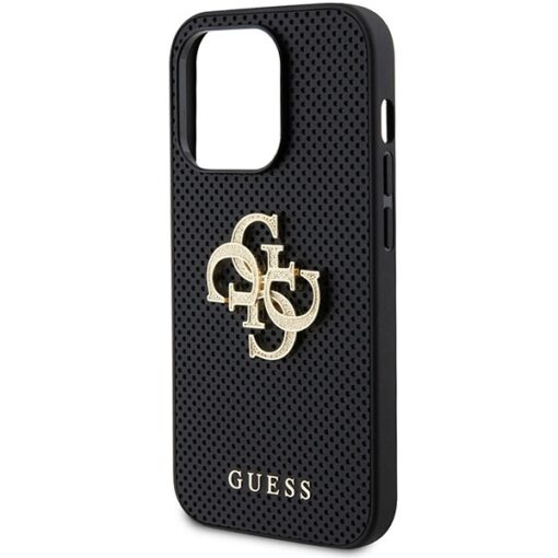 Guess case for iPhone 15 Pro Max 6,7" GUHCP15XPSP4LGK black HC PERFORATED PU 4G GLITTER - Image 6